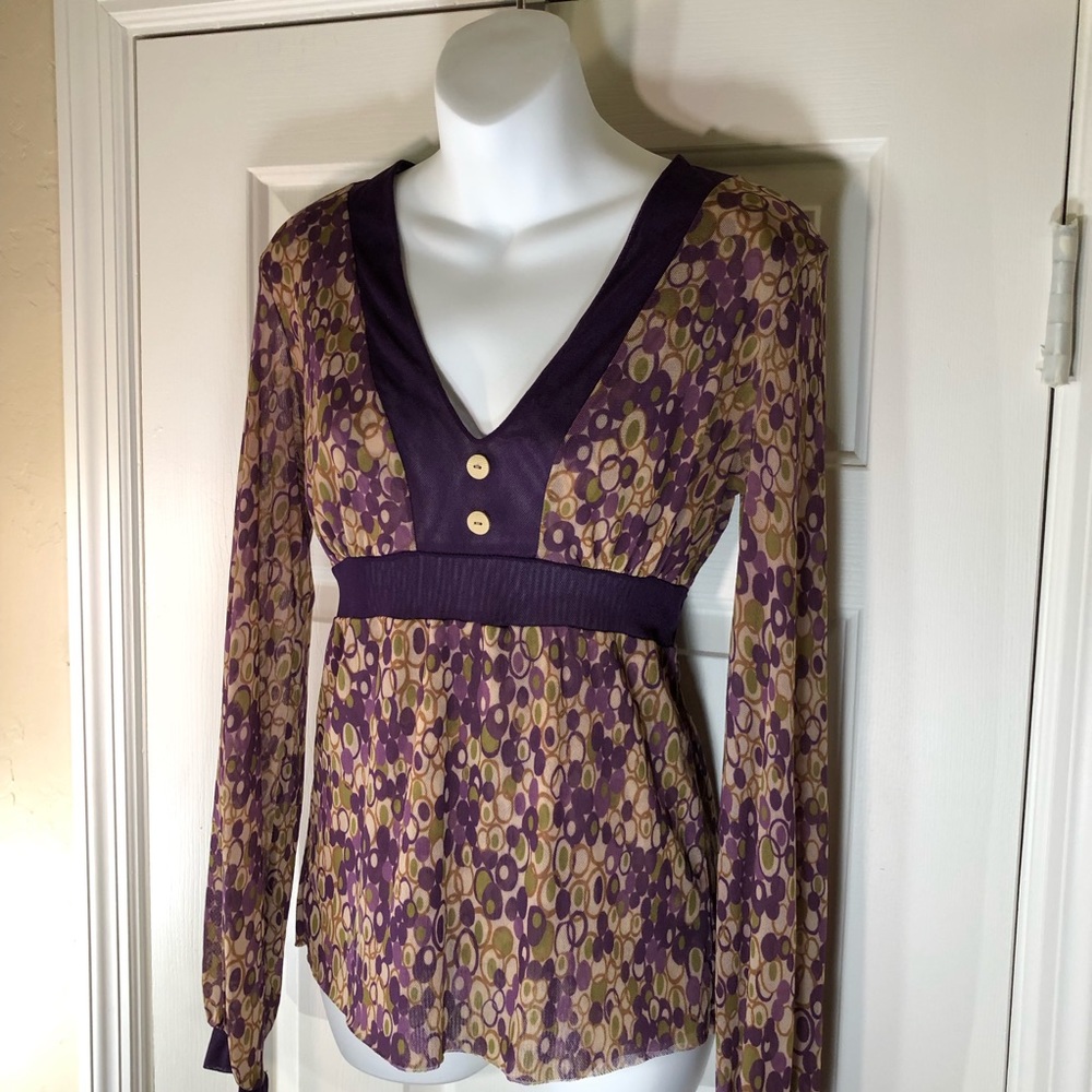 Sweet Pea by Stacy Frati Purple & Olive top